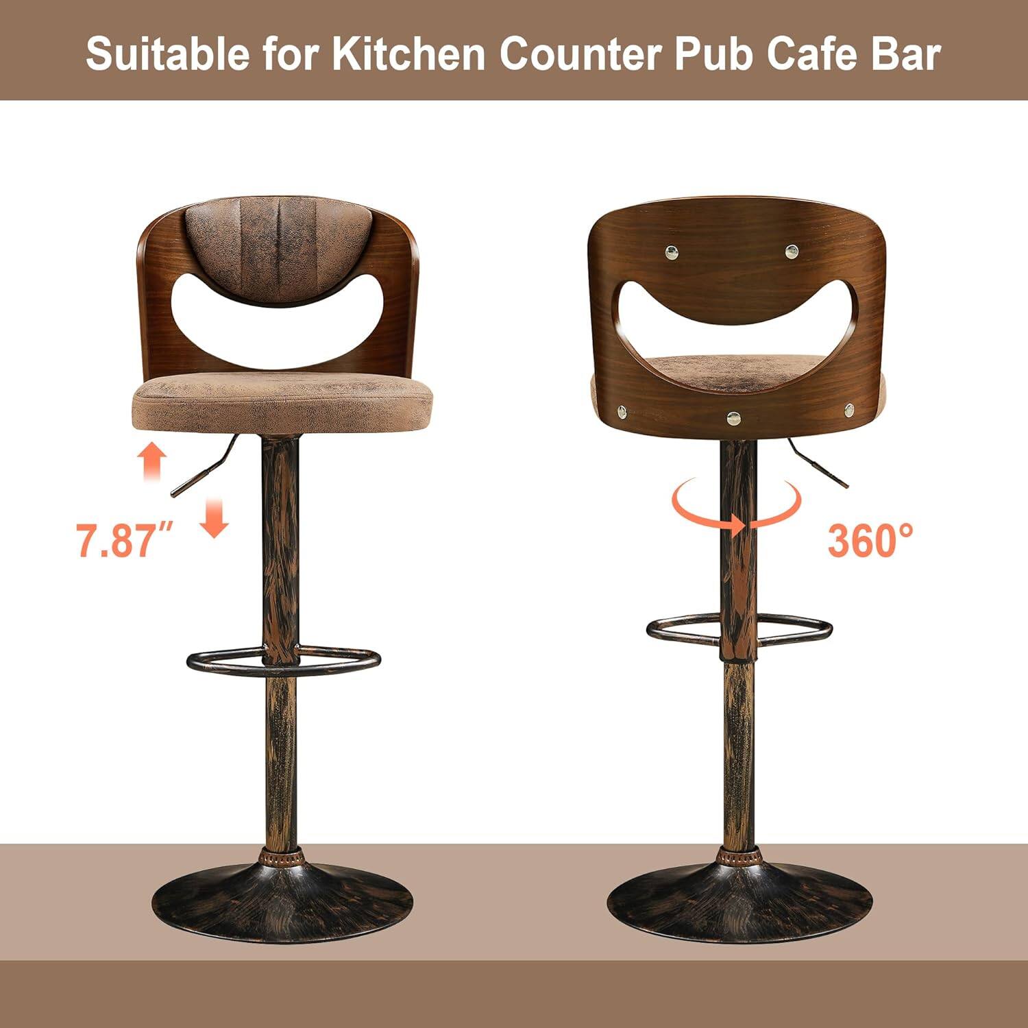 Suitable for Kitchen Counter Pub Cafe Bar

7.87"

360°