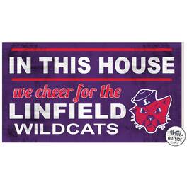 Jardine - Linfield Wildcats 11" x 20" Indoor/Outdoor In This House Sign - Purple
