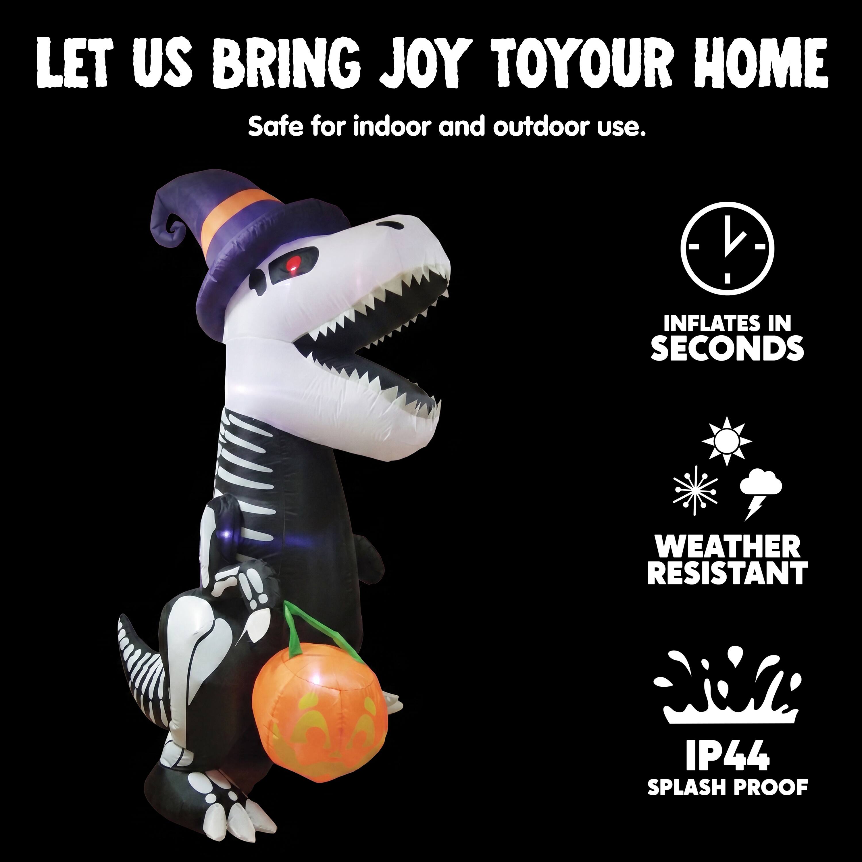 LET US BRING JOY TO YOUR HOME  
Safe for indoor and outdoor use.  
- INFLATES IN SECONDS  
- WEATHER RESISTANT  
- IP44 SPLASH PROOF