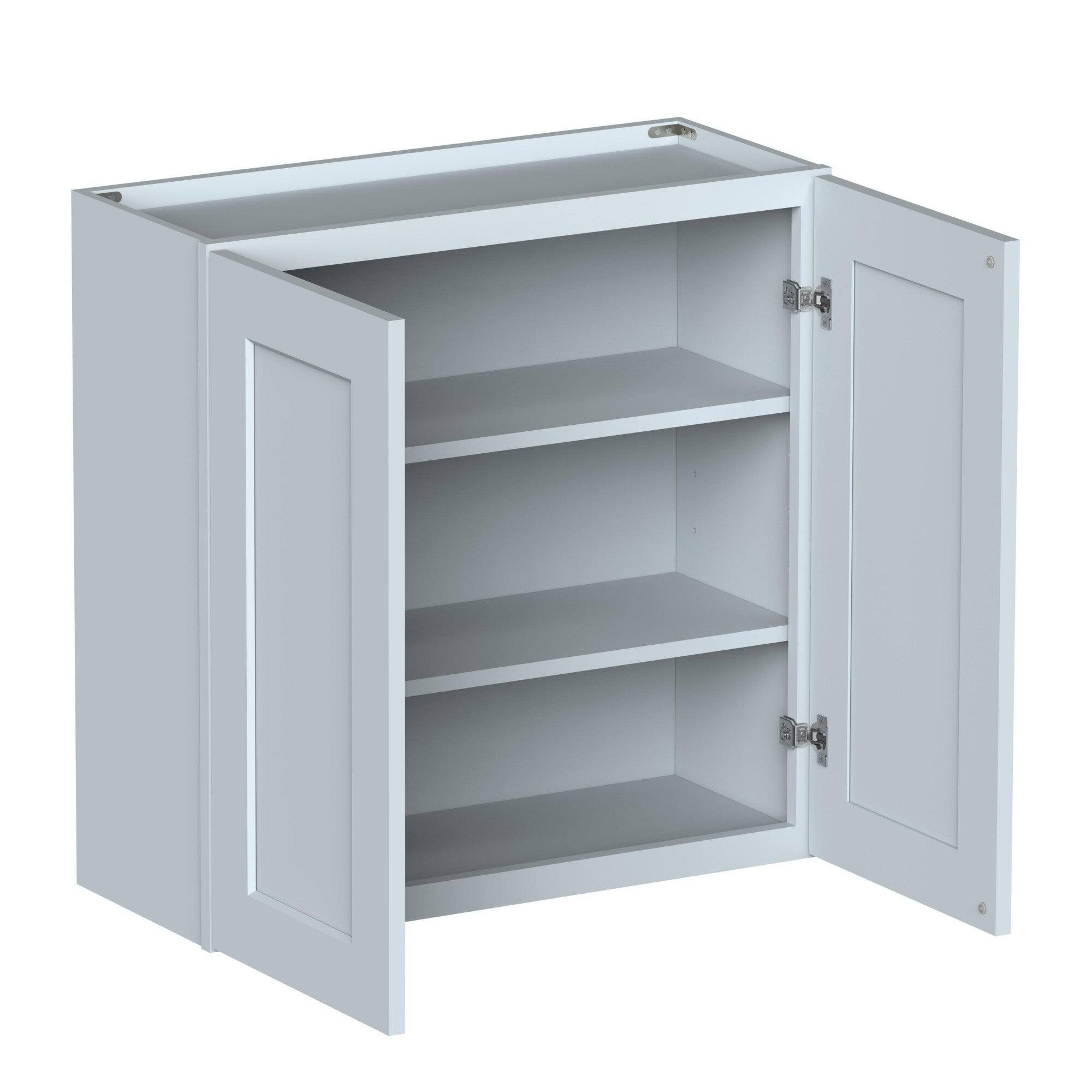 Alt View 2. Boyel Living - 30in.W x12in.D x30in.H Dove Gray WALL CABINET Fully assembled Cabinet With Two HDF Doors - Gray.