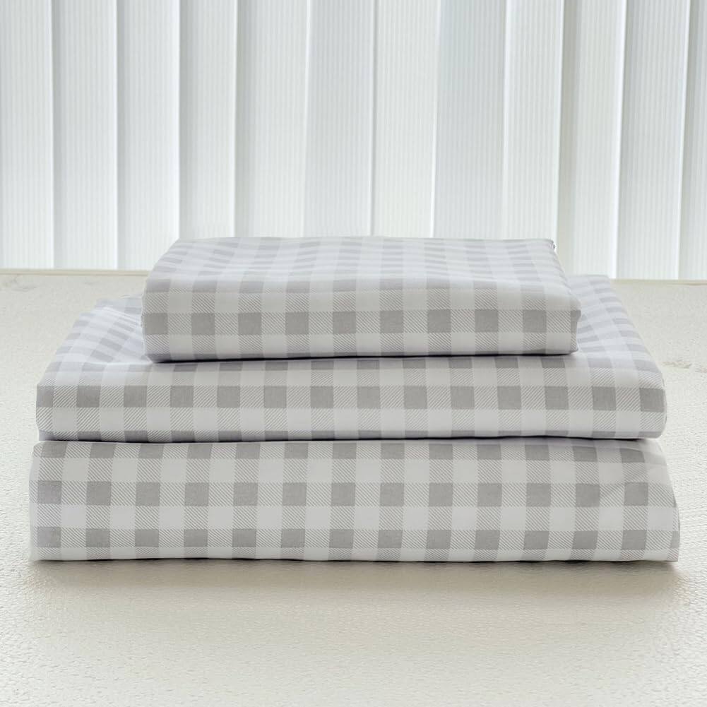 Jupe De Lit Vintage Cannon Bleu Et Blanc Floral - Taille Double + 2 Shams
