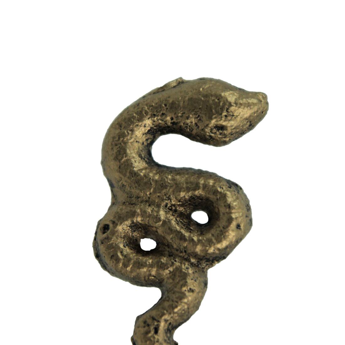 Alt View 2. Zeckos - Set of 6 Gold Gothic Snake Drawer Pulls - 2.25" x 1" - Cabinet Decor - Gold.