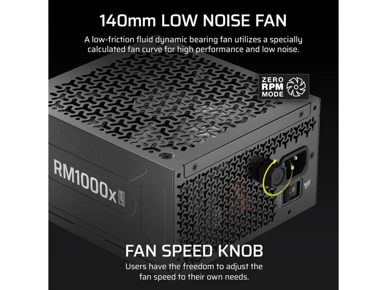 CORSAIR RM1000x Fully Modular ATX PSU ATX 3.1 & PCIe 5.1 Compliant