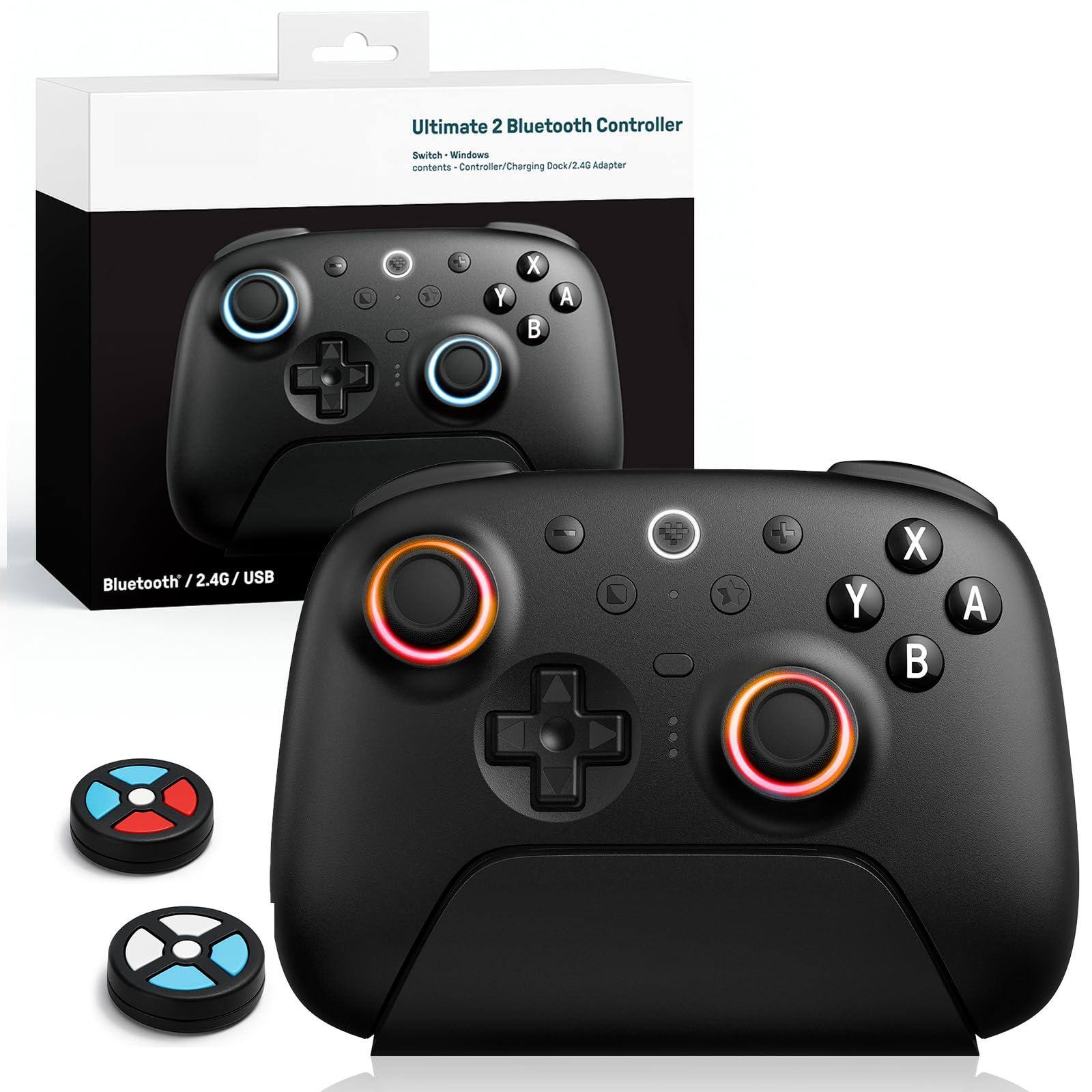Ultimate 2 Bluetooth Controller  
Switch - Windows  
contents - Controller/Charging Dock/2.40 Adapter  
Bluetooth / 2.4G / USB