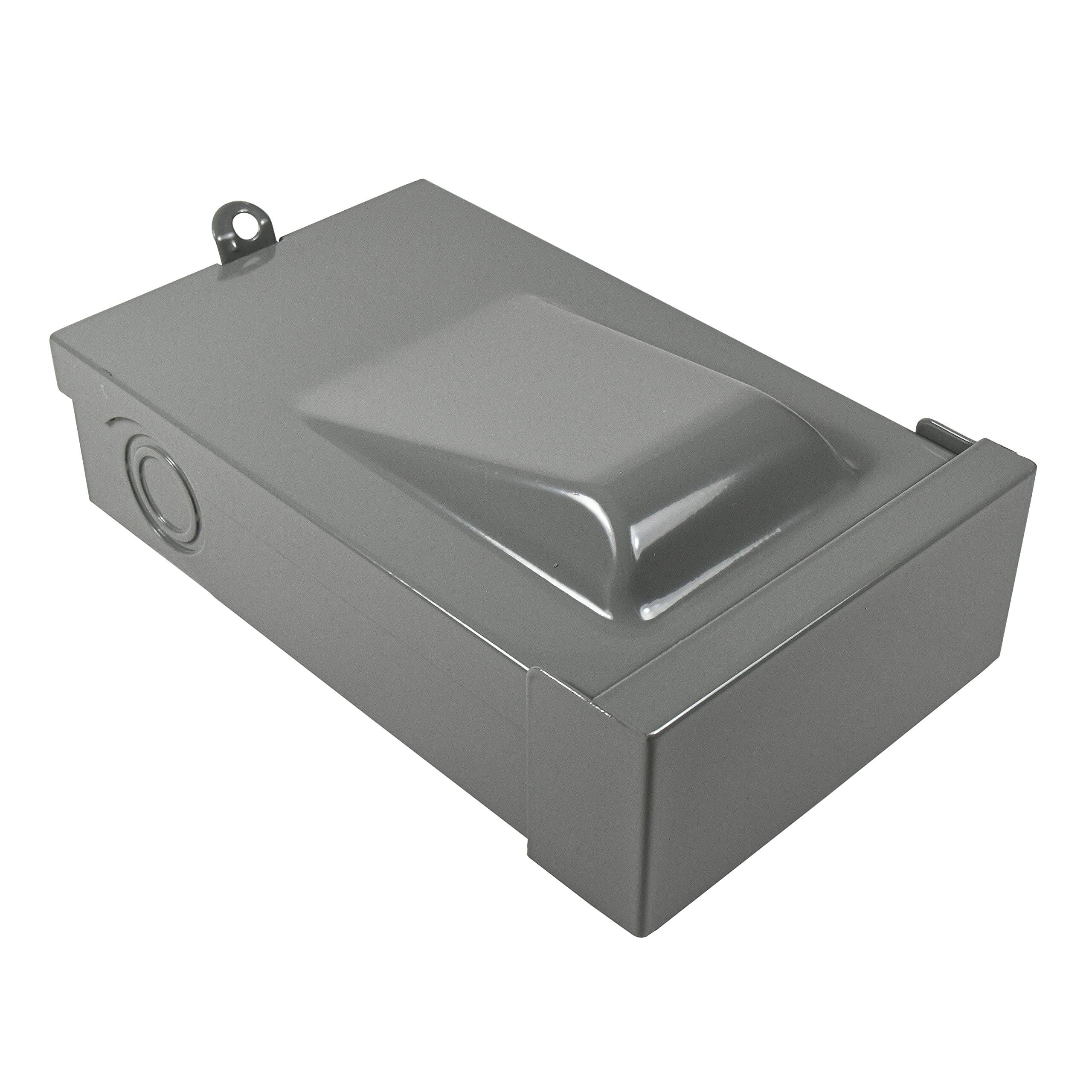Alt View 1. HQRP - Fused A/C Disconnect Switch Pullout 30 A 120-240 VAC Outdoor Type 3R UL Listed - grey.