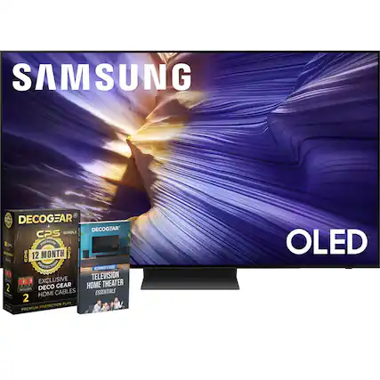 SAMSUNG
OLED
DECOCGEAR CPS BUNDLE
12 MONTH CPS PROTECTION
EXCLUSIVE DECOCGEAR HDMI CABLES
2 PLAN PREMIUM PROTECTION
DECOCGEAR
TELEVISION HOME THEATER ESSENTIALS
BEGINNER GUIDE
