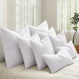Peace Nest - 2 Pack Throw Pillow Inserts Bed and Couch Decorative Pillows - White