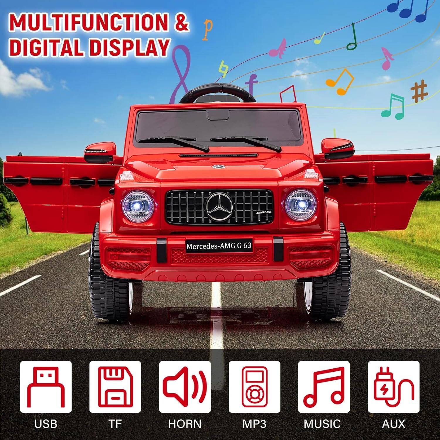 MULTIFUNCTION & DIGITAL DISPLAY

Mercedes-AMG G 63

USB TF HORN MP3 MUSIC AUX