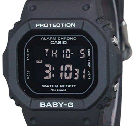 PROTECTION  
ALARM CHRONO  
CASIO  
TH 10:5  
START-STOP  
PM  
3:1031  
LIGHT  
WATER RESIST 10BAR  
BABY-G