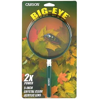 CARSON BIG-EYE  
2x POWER 5-INCH CRYSTAL CLEAR ACRYLIC LENS  
CARSON  
LION COOTH ANY CLEANERS