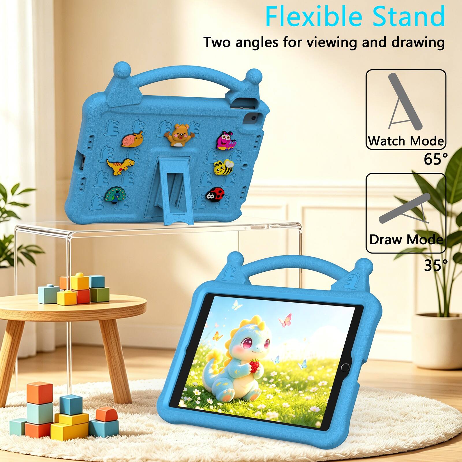 Flexible Stand  
Two angles for viewing and drawing  
Watch Mode 65°  
Draw Mode 35°