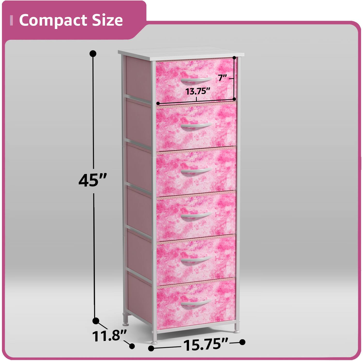 Compact Size

45"  
11.8"  
15.75"  
13.75"  
7"