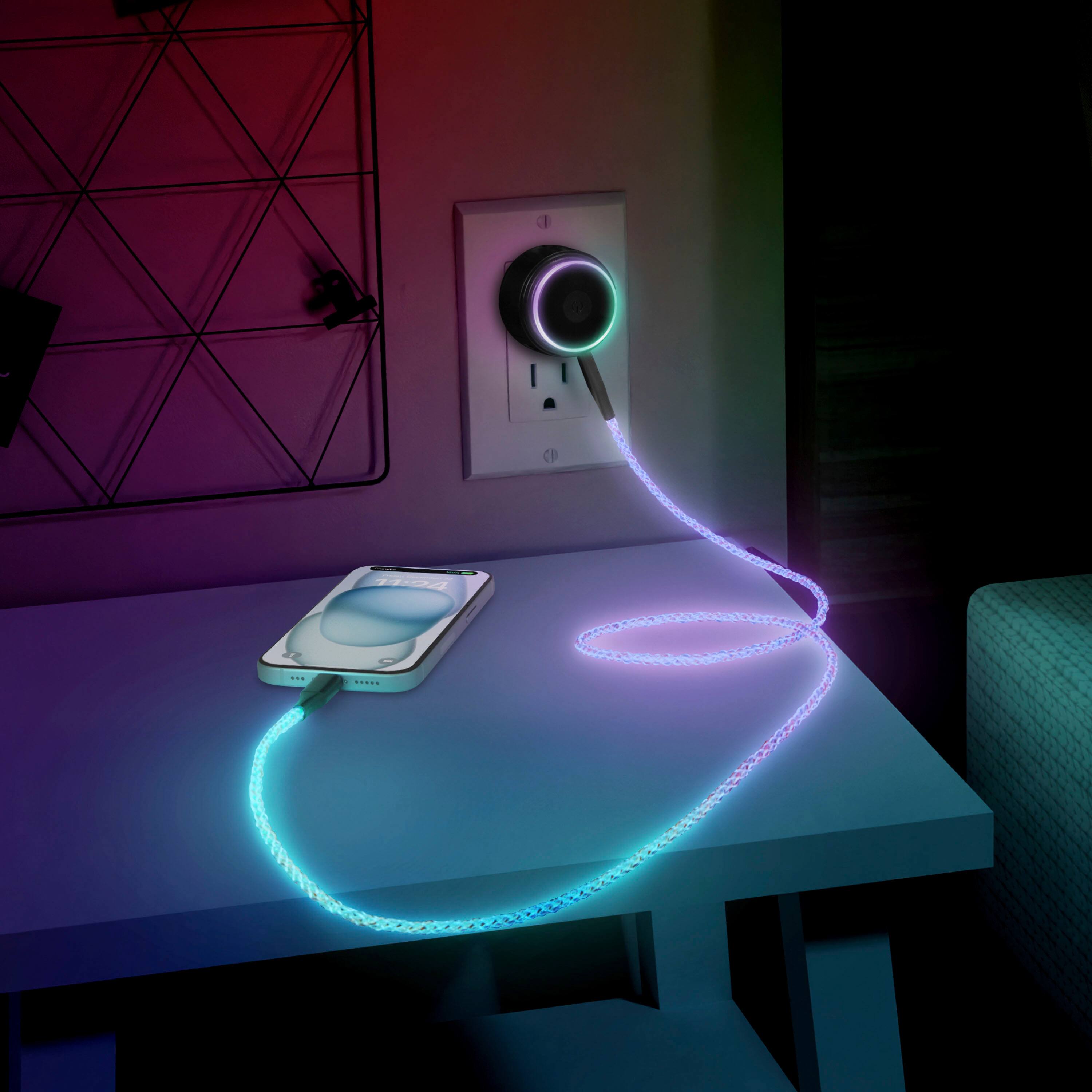 Alt View 11. Lucid - LED 3.2' USB-C to Lightning Cable - White.