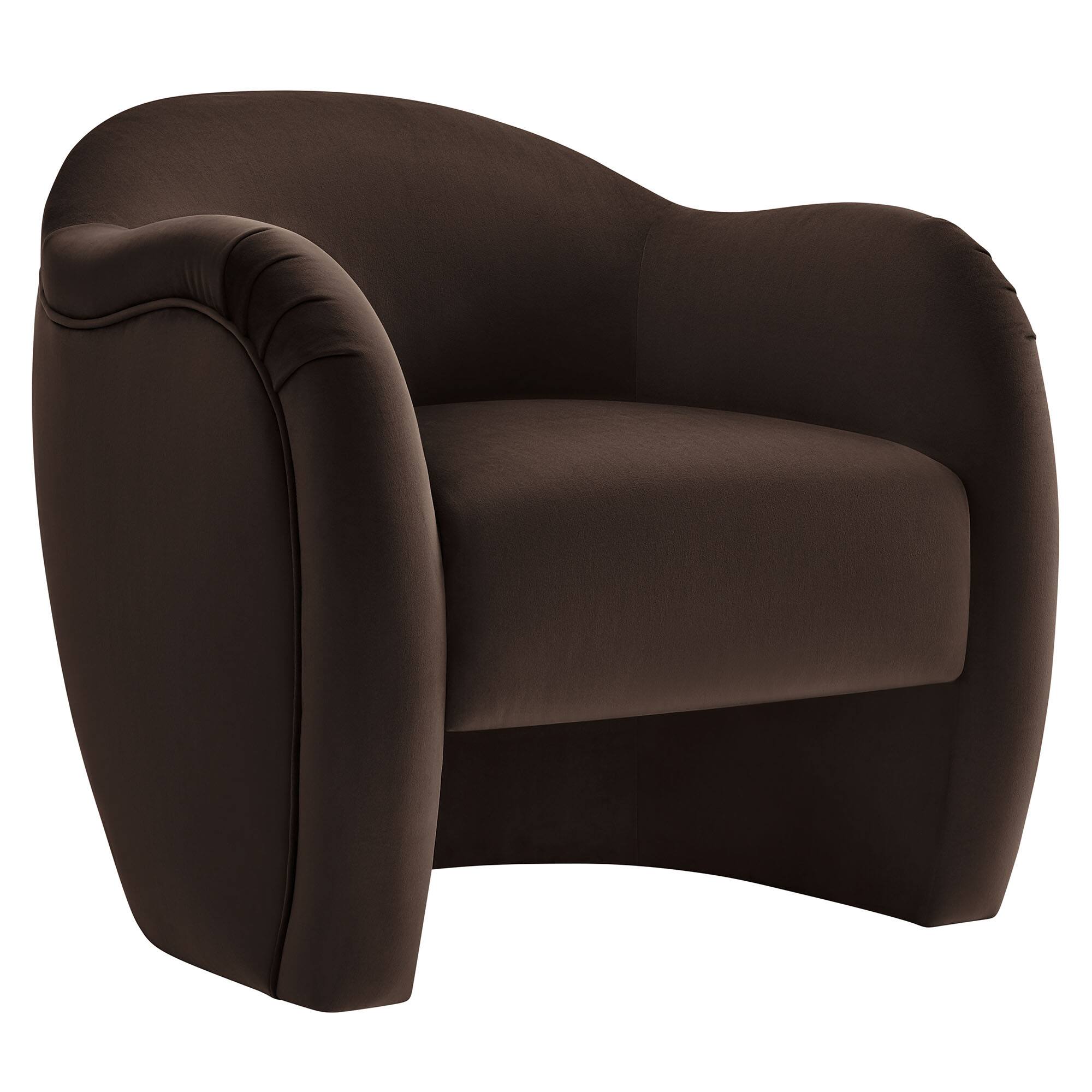 Angle. Modway - Compose Performance Velvet Accent Chair by Modway - Chocolate Brown.