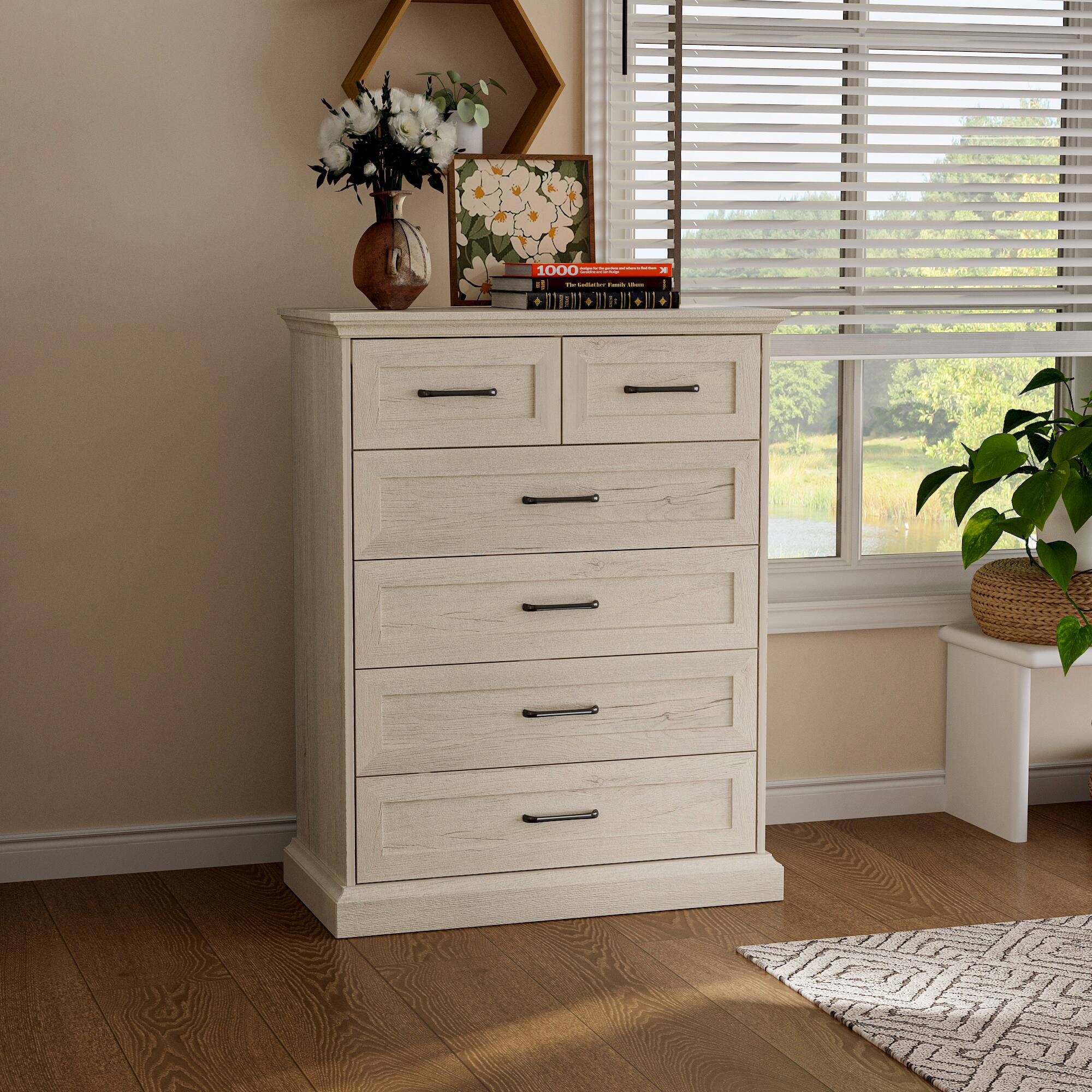 Angle. Famapy - Vertical Storage Chest – Multi-Drawer Cabinet for Bedroom, Living Room, Entryway, Dining Room, Home Organization - Gray.