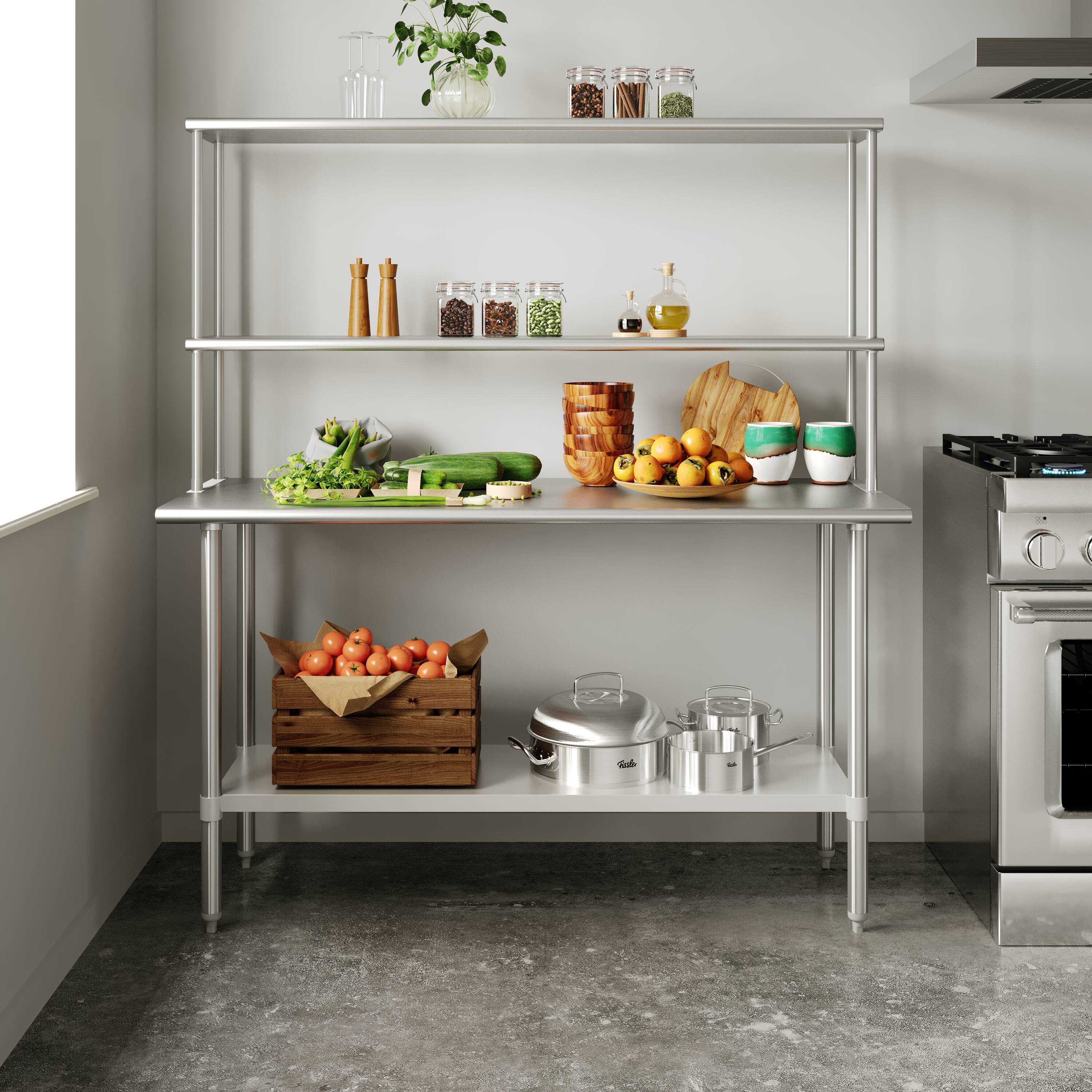 Flash Furniture Reese Portable Prep and Work Table with NSF Certified ...
