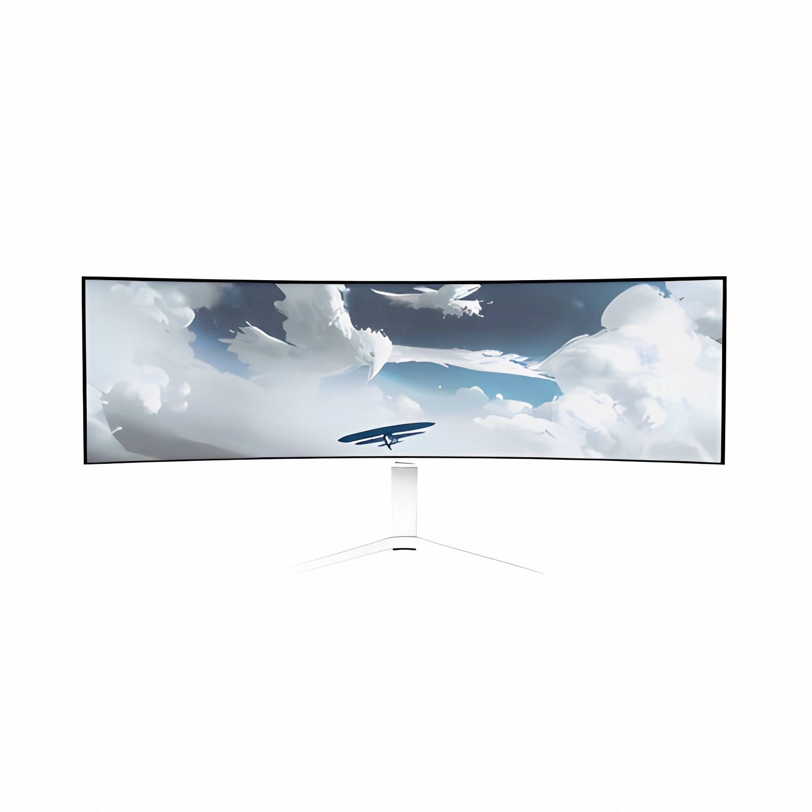 Alt View 2. Arozzi - Arozzi – Nova 49" Curved VA Dual QHD 165Hz Super Ultrawide Gaming Monitor – White - White.