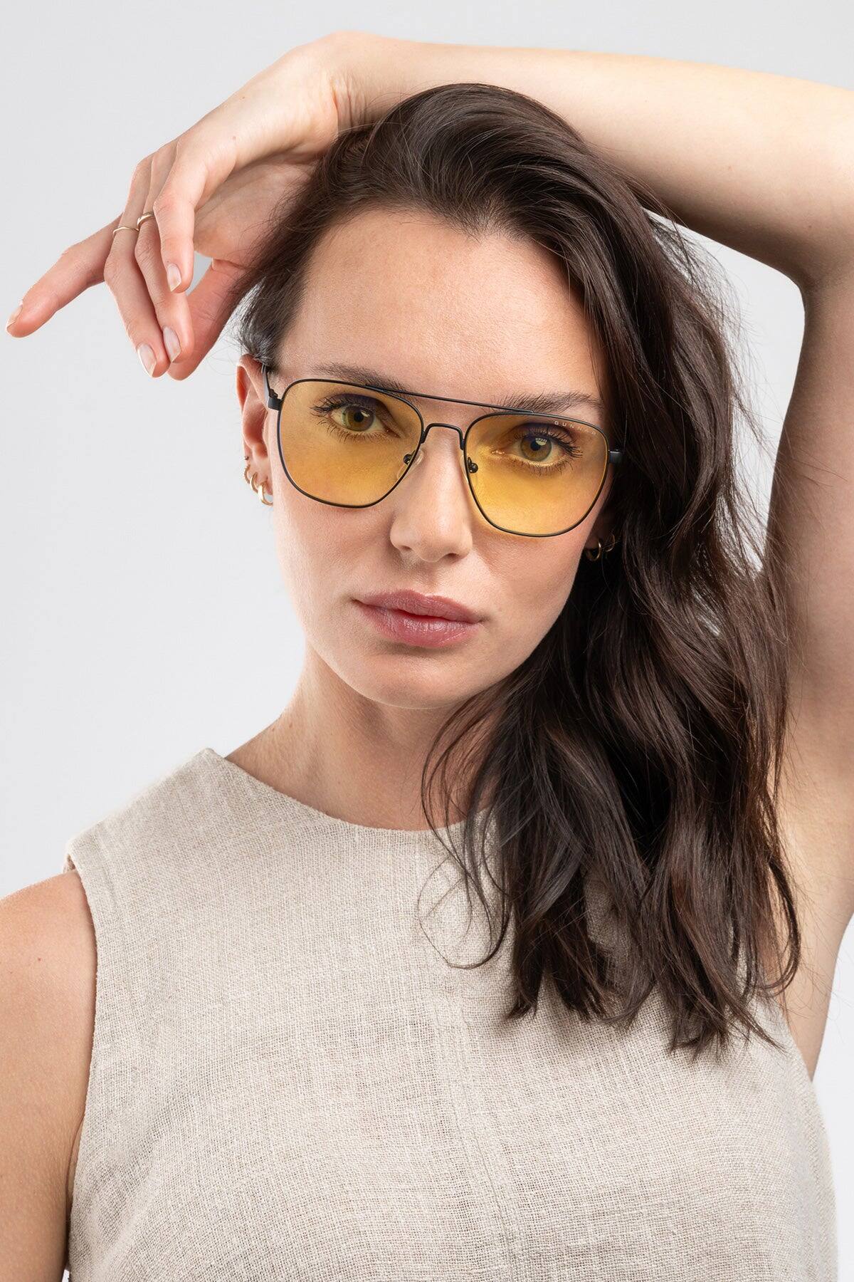 Alt View 4. GUNNAR - GUNNAR Computer Glasses  -  Mustang, Gold, Amber Lens - Blue Light Blocking, Relieve Dry Eye, Anti Glare - Gold.