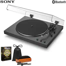 Sony - Full Auto Playback Turntable with Bluetooth Black + Cleaning Kit & Warranty