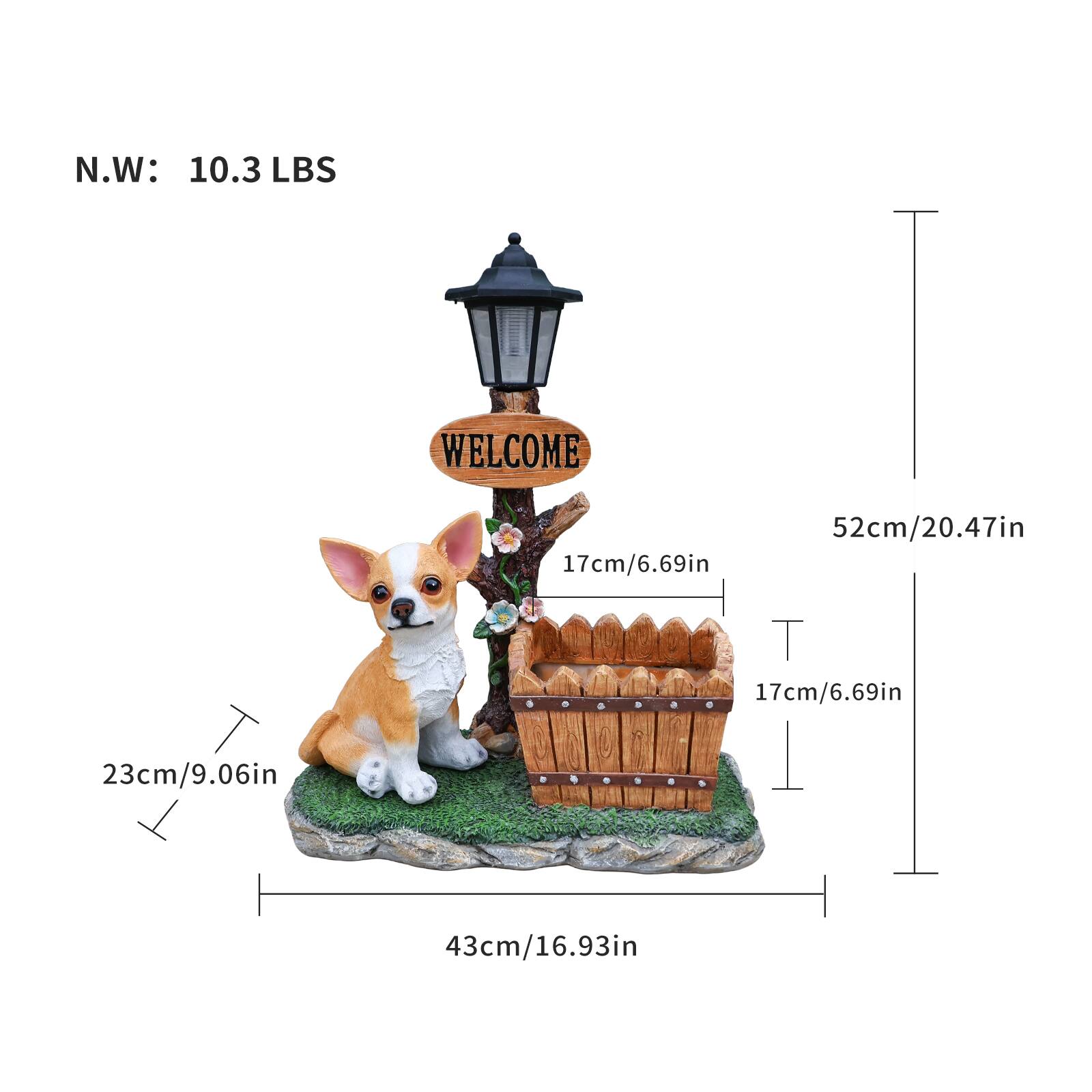 N.W: 10.3 LBS  
WELCOME  
17cm/6.69in  
52cm/20.47in  
23cm/9.06in  
43cm/16.93in