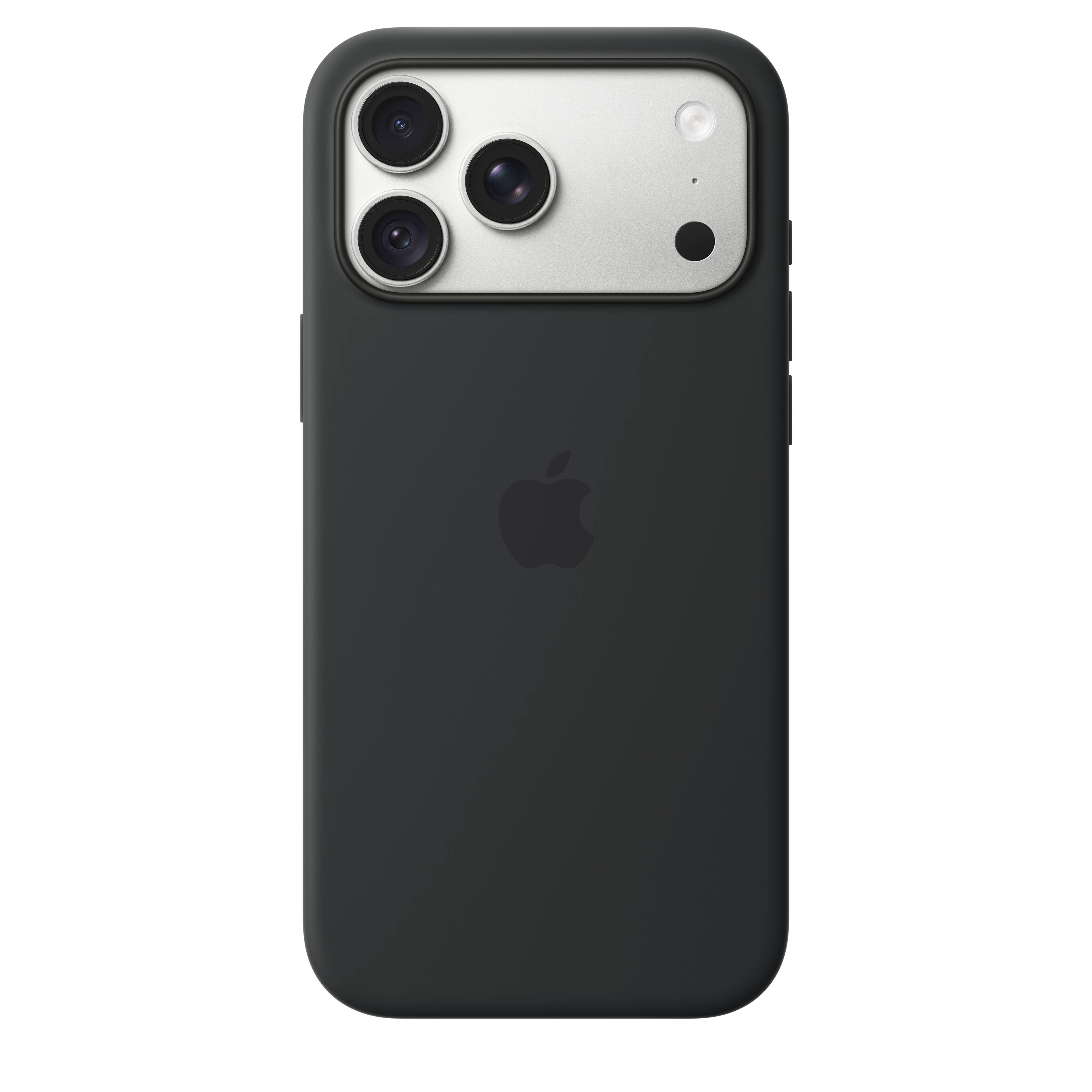 Alt View 3. Apple - iPhone 18 Pro Max Silicone Case with MagSafe - Black.