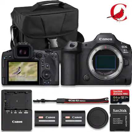 Canon EOS R5 Mark II
SanDisk Extreme PRO 64 GB V30 A1
Canon LP-6P
Canon EP-16P
Canon microSD microSDHC microSDXC ADAPTER