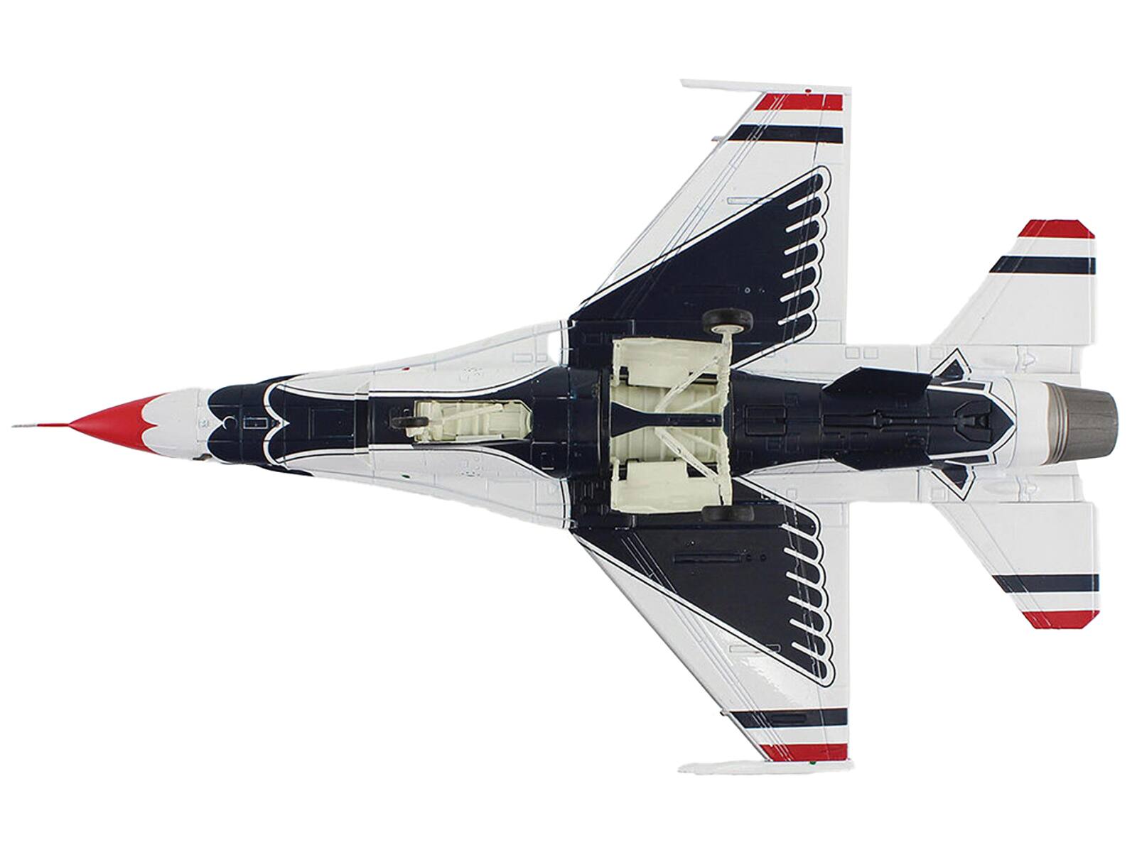 Back. Hobby Master - Lockheed F-16C Fighting Falcon "Thunderbirds #1-6 RIAT 2017" USAF 1/72 Diecast Model by Hobby Master - White.