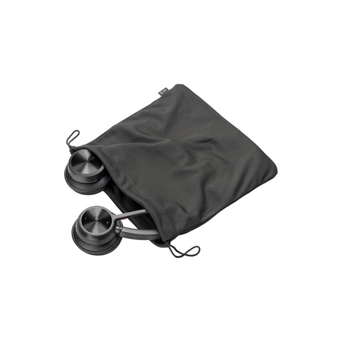Alt View 4. HP - HP Poly Voyager 4320 UC Wireless Stereo Headset with USB-A Adapter, Microsoft Teams Certified - Black.