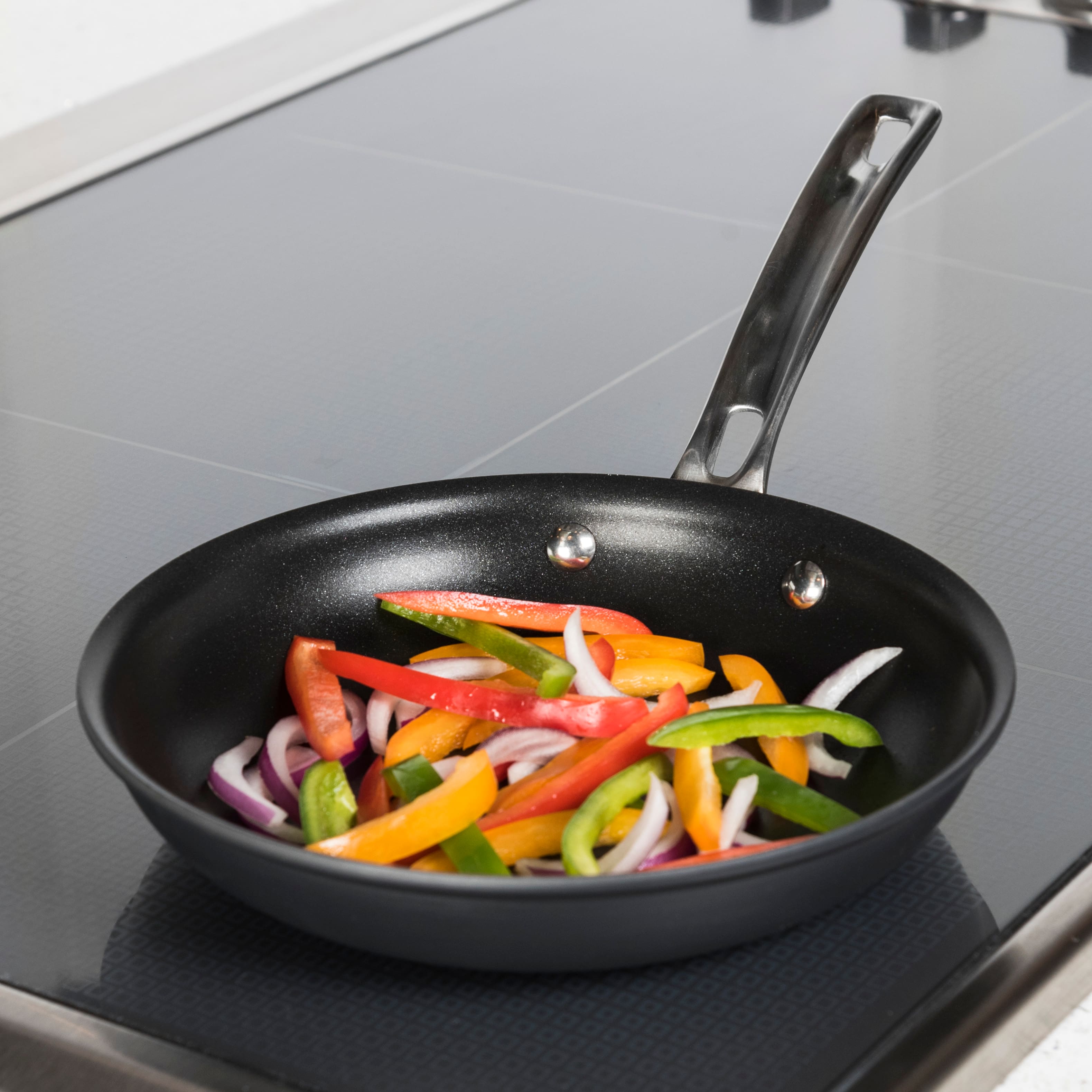 Alt View 11. Viking - Hard Anodized 8" Nonstick Fry Pan - Black/Gray/Silver.