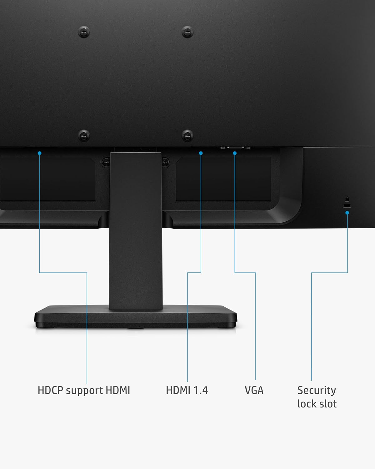 - HDCP support HDMI
- HDMI 1.4
- VGA
- Security lock slot