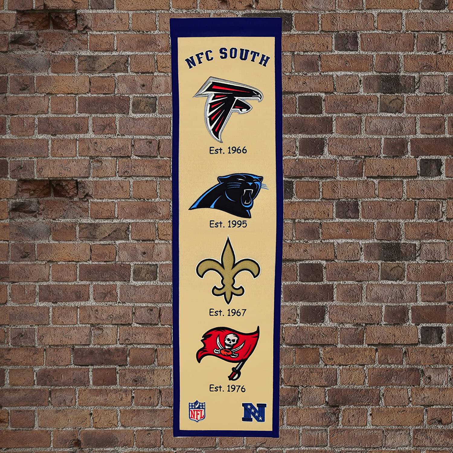 NFC SOUTH

Est. 1966  
Est. 1995  
Est. 1967  
Est. 1976  

NFL