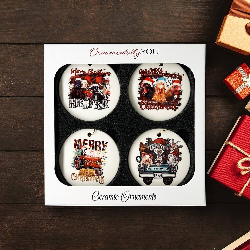 Ornamentally YOU

Merry Christmas
HEIFER

Merry Christmas
Ceramic Ornaments

Merry Christmas
Ceramic Ornaments

Merry Christmas
FARM

Ceramic Ornaments