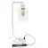 Alt View 13. Lalia Home - Modern Iron Desk Lamp with Glass Shade and USB Charging - White.
