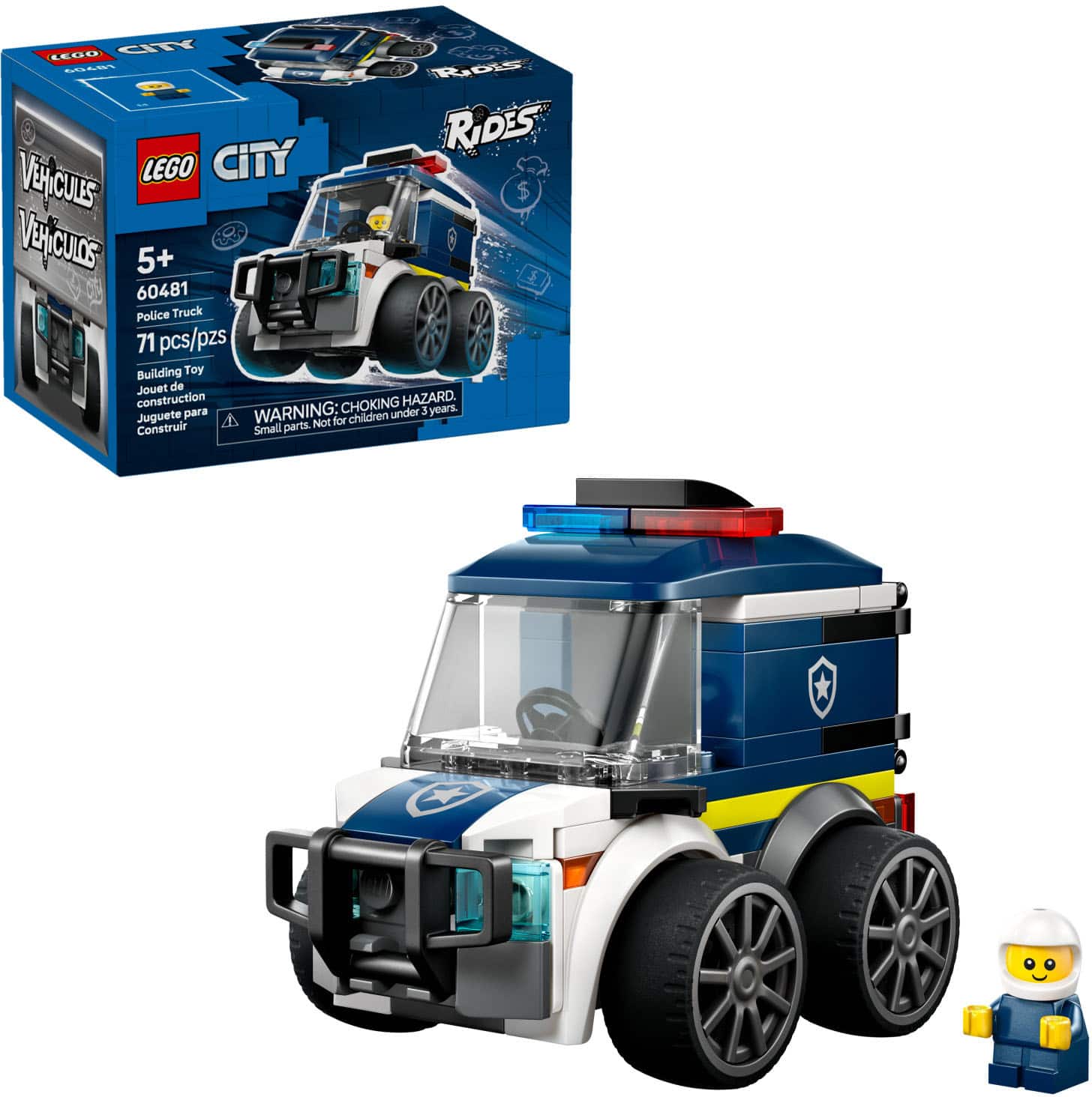 LEGO CITY 5+  
60481 Police Truck  
71 pcs/pzs  
Building Toy / Jouet de construction / Juguete para Construir  

WARNING: CHOKING HAZARD. Small parts. Not for children under 3 years.