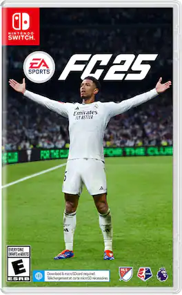 Nintendo Switch. EA FC25 Sports Emirates Fly Better UR the Club. EVERYONE ENFANTS et ADULTES. ESRB. Download & microSD card required. - E (Everyone)