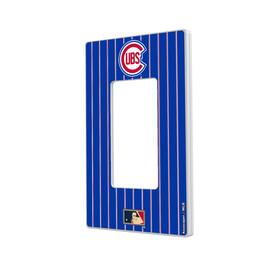 Keyscaper - Chicago Cubs 1948-1956 Cooperstown Pinstripe Single Rocker Light Switch Plate - Multicolor