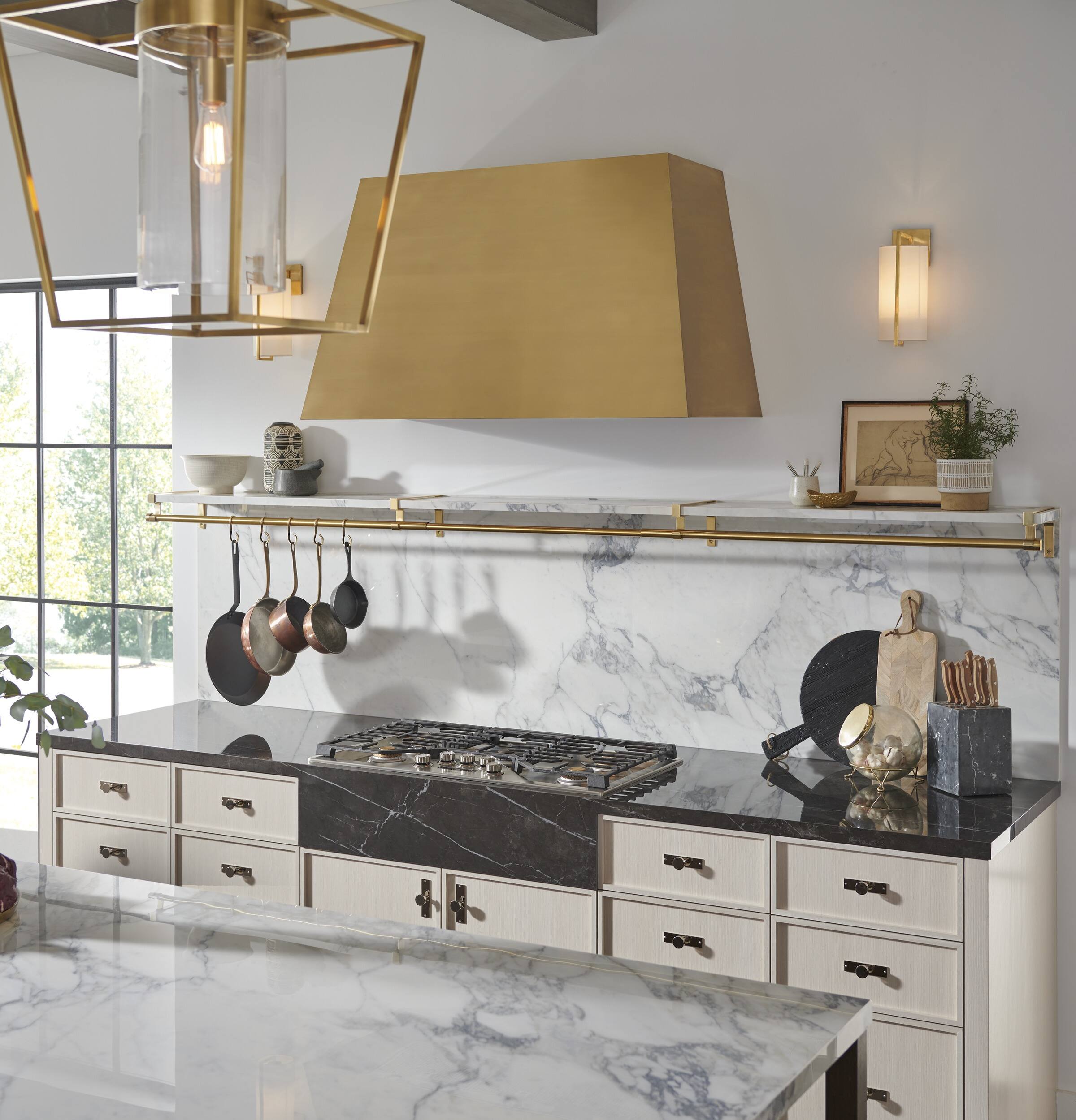 Alt View 28. Monogram - 36" Built-In Gas Cooktop with 5 burners and Sapphire Glass Precision Knobs - Stainless Steel.