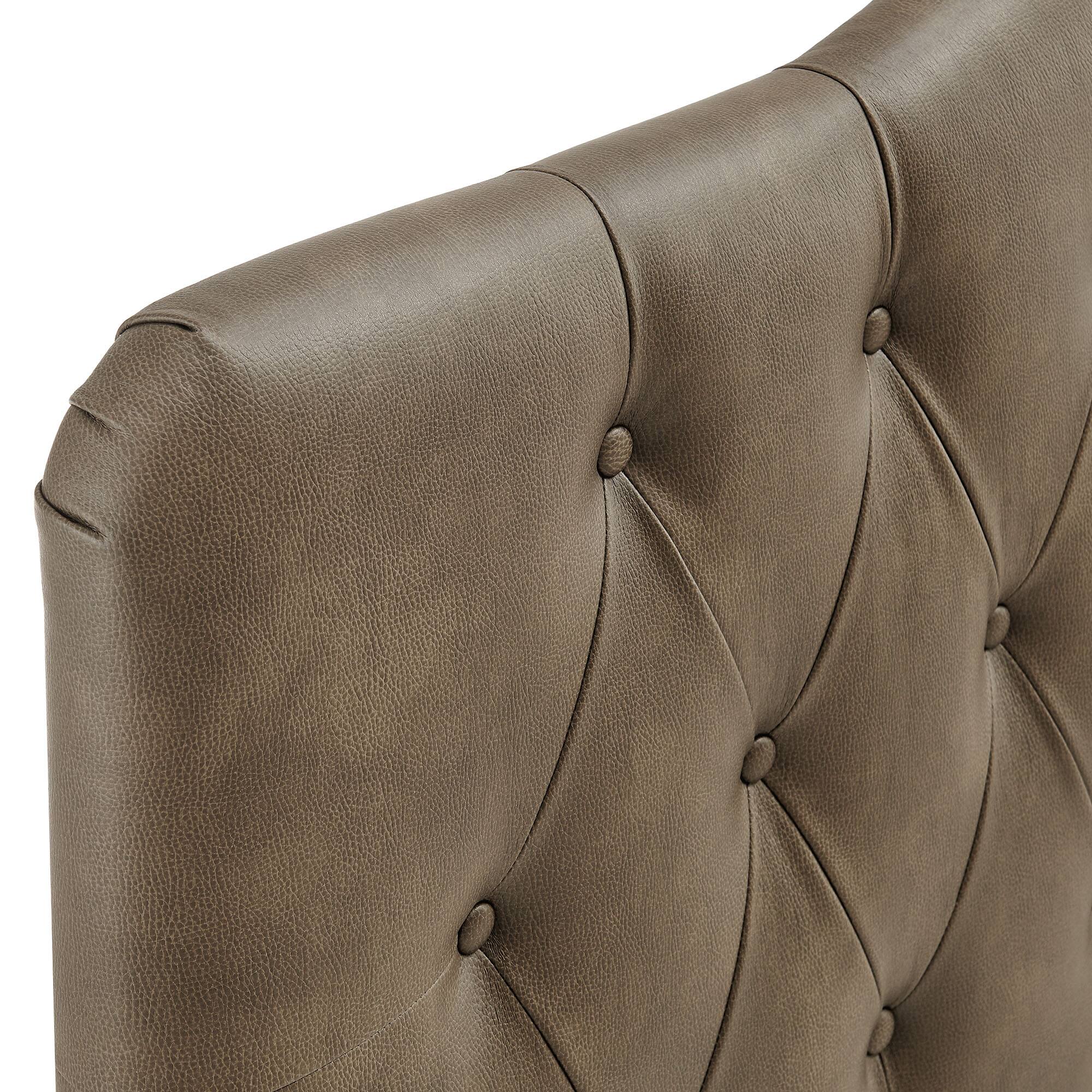 Alt View 4. Modway - Annabel Faux Leather Queen Headboard by Modway - Mushroom.