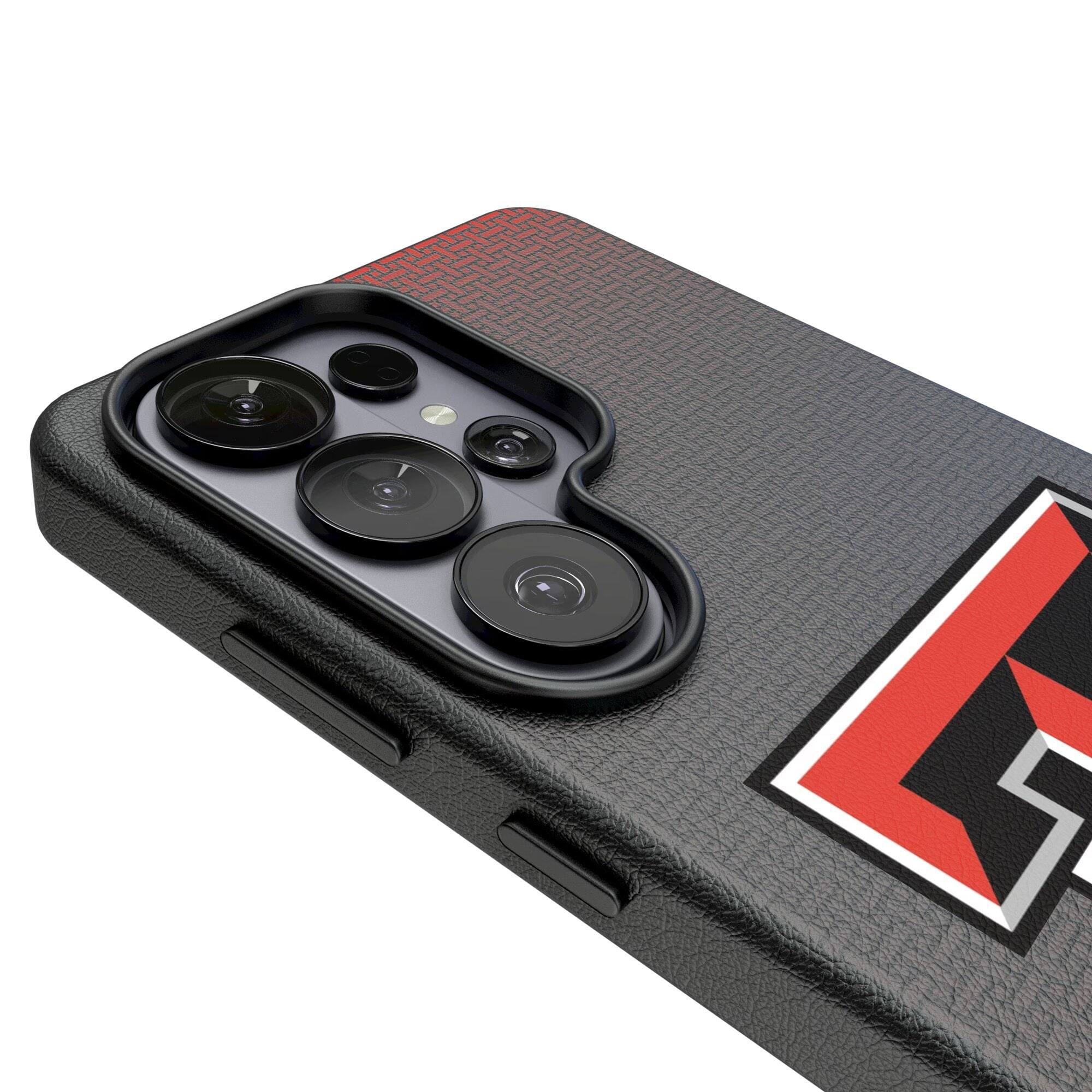 Alt View 2. Keyscaper - Texas Tech Red Raiders Linen Galaxy Magnetic Bump Case - S24 Ultra - Black.
