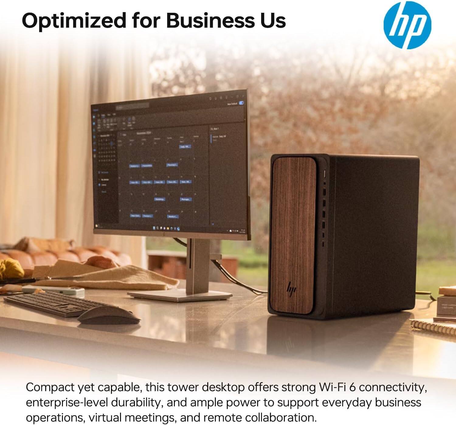 Optimized for Business Use

Compact yet capable, this tower desktop offers strong Wi-Fi 6 connectivity, enterprise-level durability, and ample power to support everyday business operations, virtual meetings, and remote collaboration.