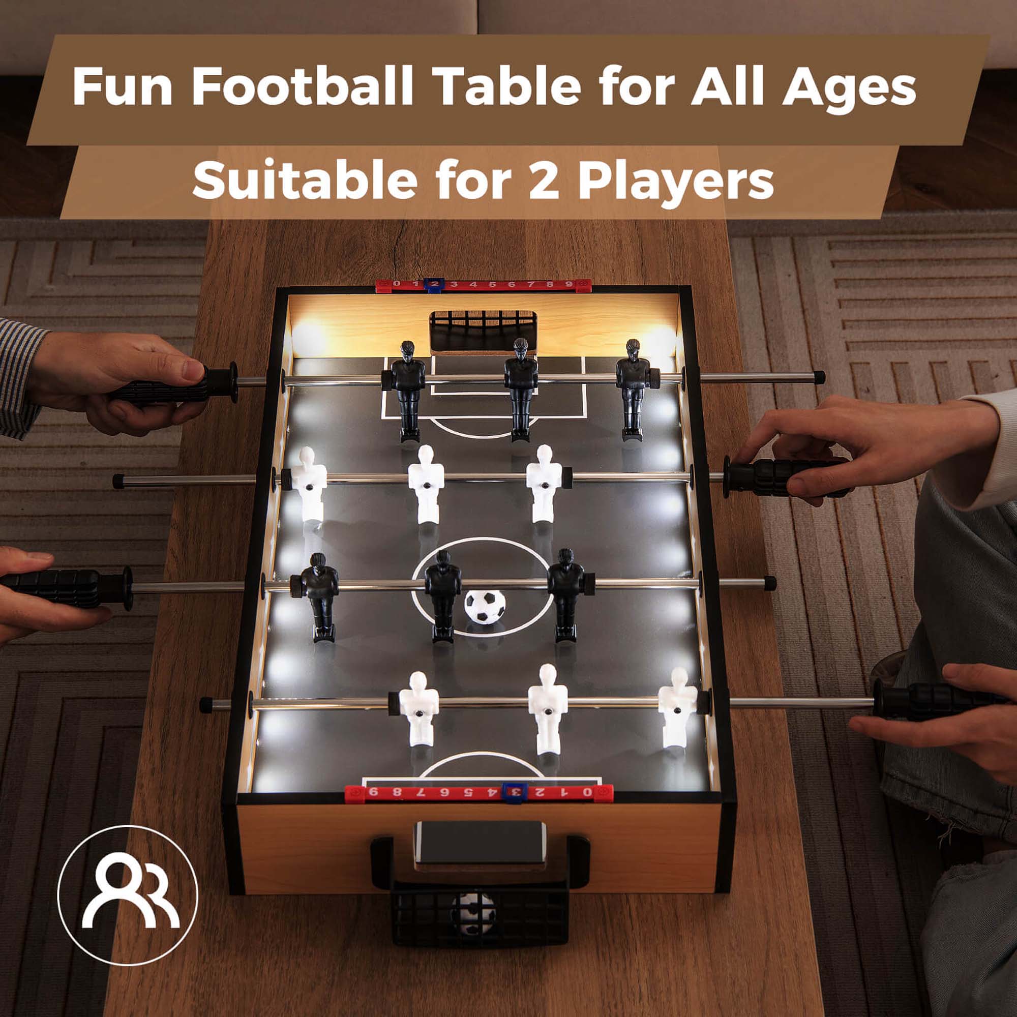 Fun Football Table for All Ages Suitable for 2 Players.