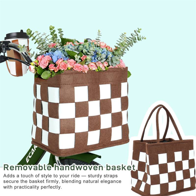 ECAR Removable handwoven basket  
Adds a touch of style to your ride - sturdy straps secure the basket firmly, blending natural elegance with practicality perfectly.