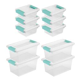 Sterilite - Miniature Clip Storage Box, 6 Pack, & Medium Clip Storage Box, 4 Pack