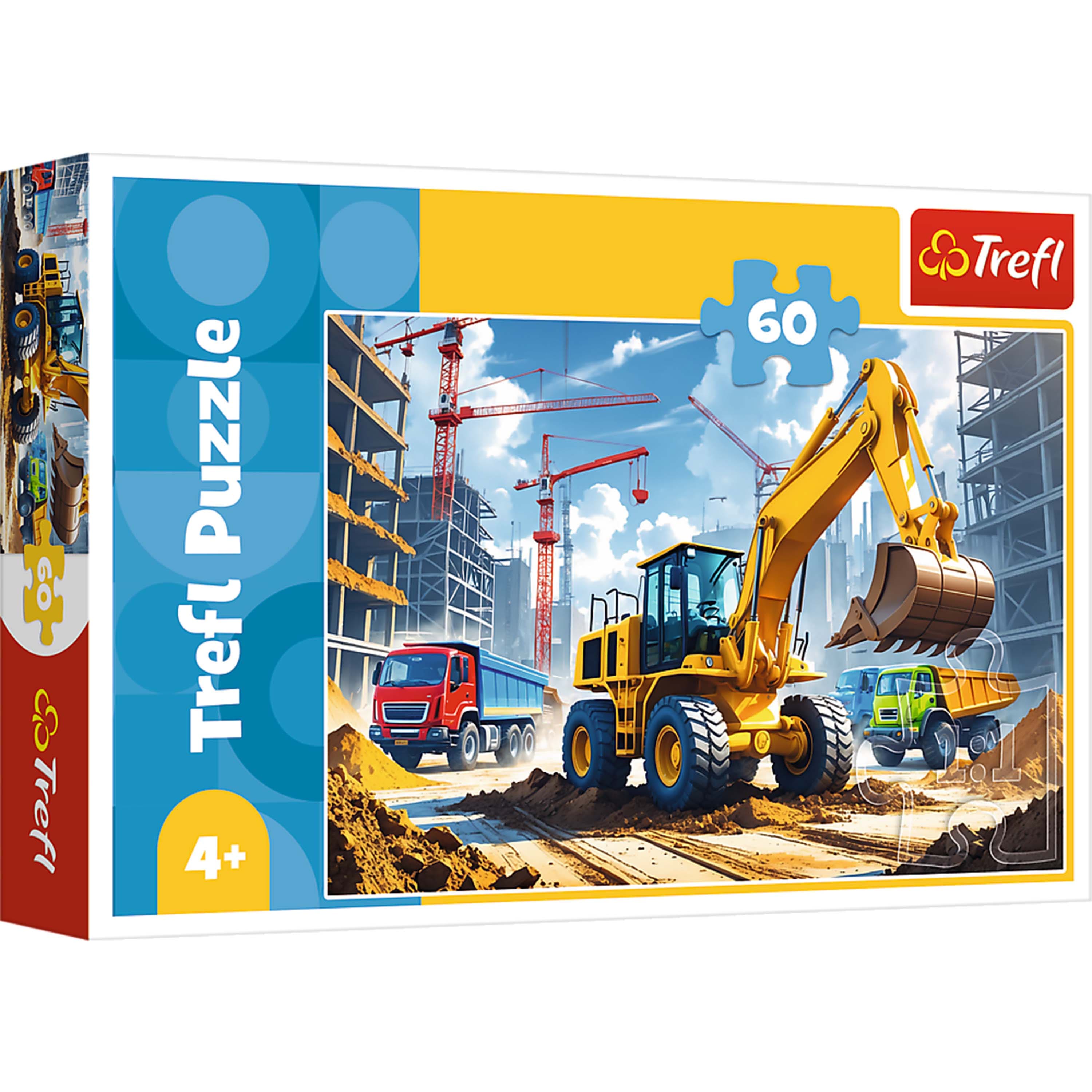 Trefl - Kids  Backhoe Loader Tractor 60 Piece Puzzle