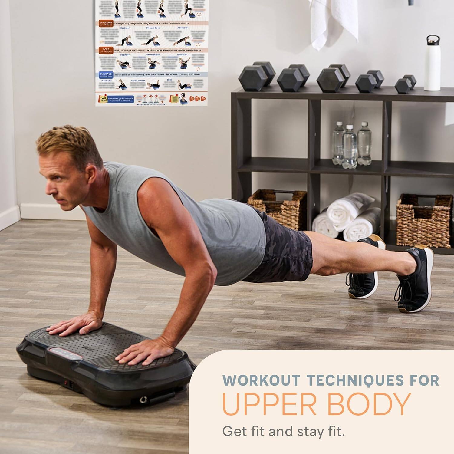 I - 1 - : WORKOUT TECHNIQUES FOR UPPER BODY  
Get fit and stay fit.