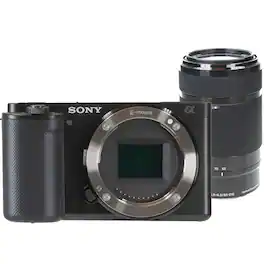 Sony - ZV E10 Mirrorless Camera with E 55 210mm F4.5 6.3 Lens