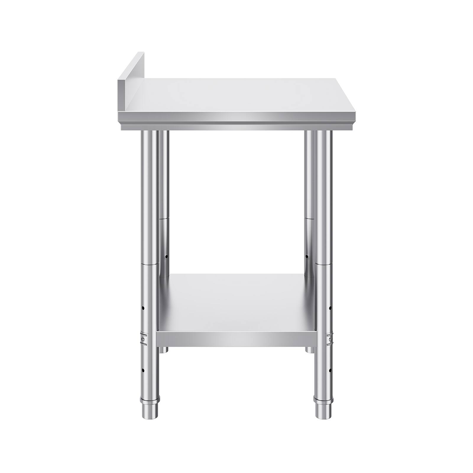 Alt View 5. VEVOR - 24 x 24 x 35 Inch Stainless Steel Work Table, Commercial Food Prep Worktable Heavy Duty Prep Worktable, Metal Work Table - Silver.