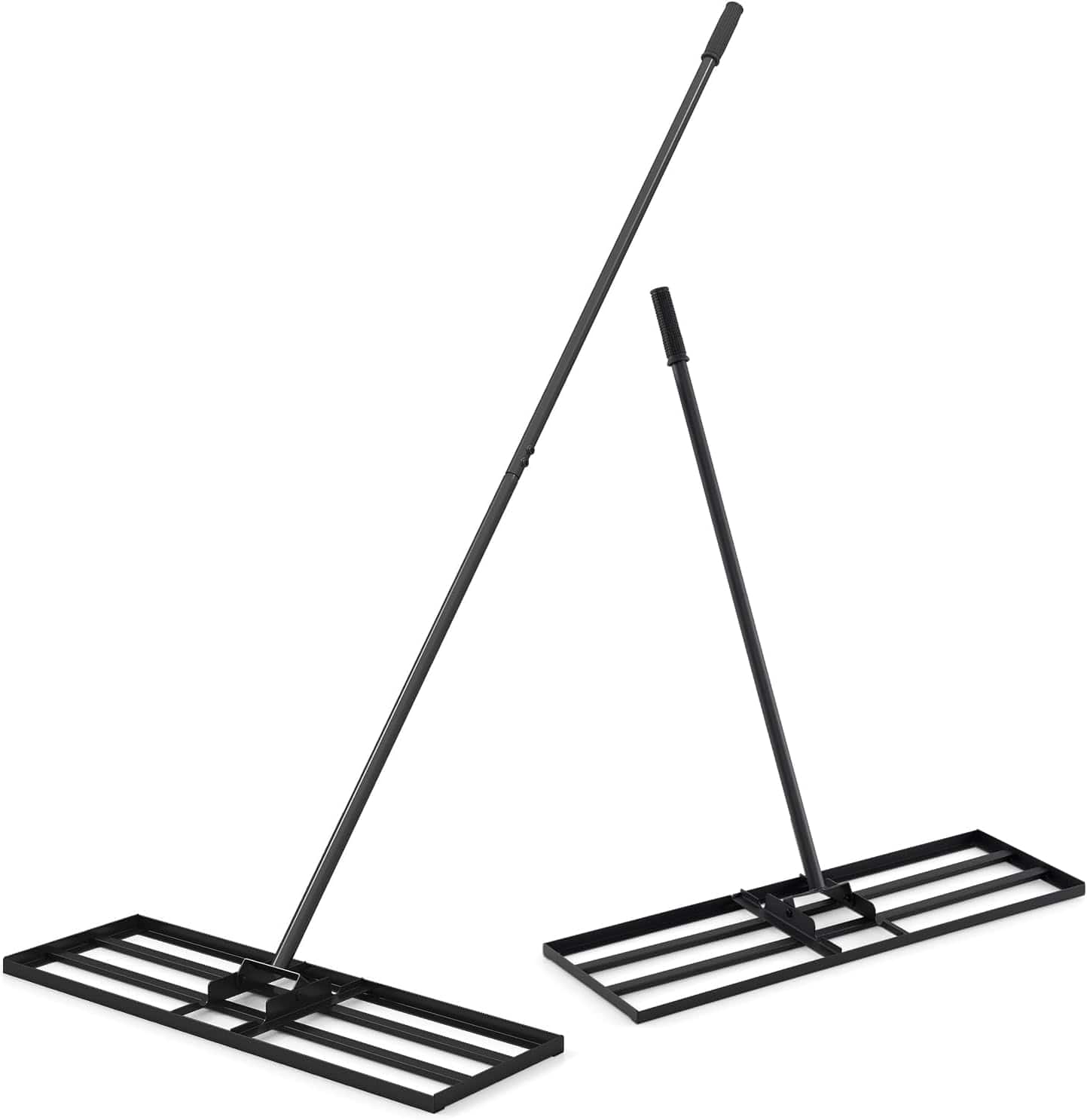 Gymax - Lawn Leveling Rake 30'' x 10'' Heavy Duty Lawn Level Tool for Soil w/67'' Handle - Black
