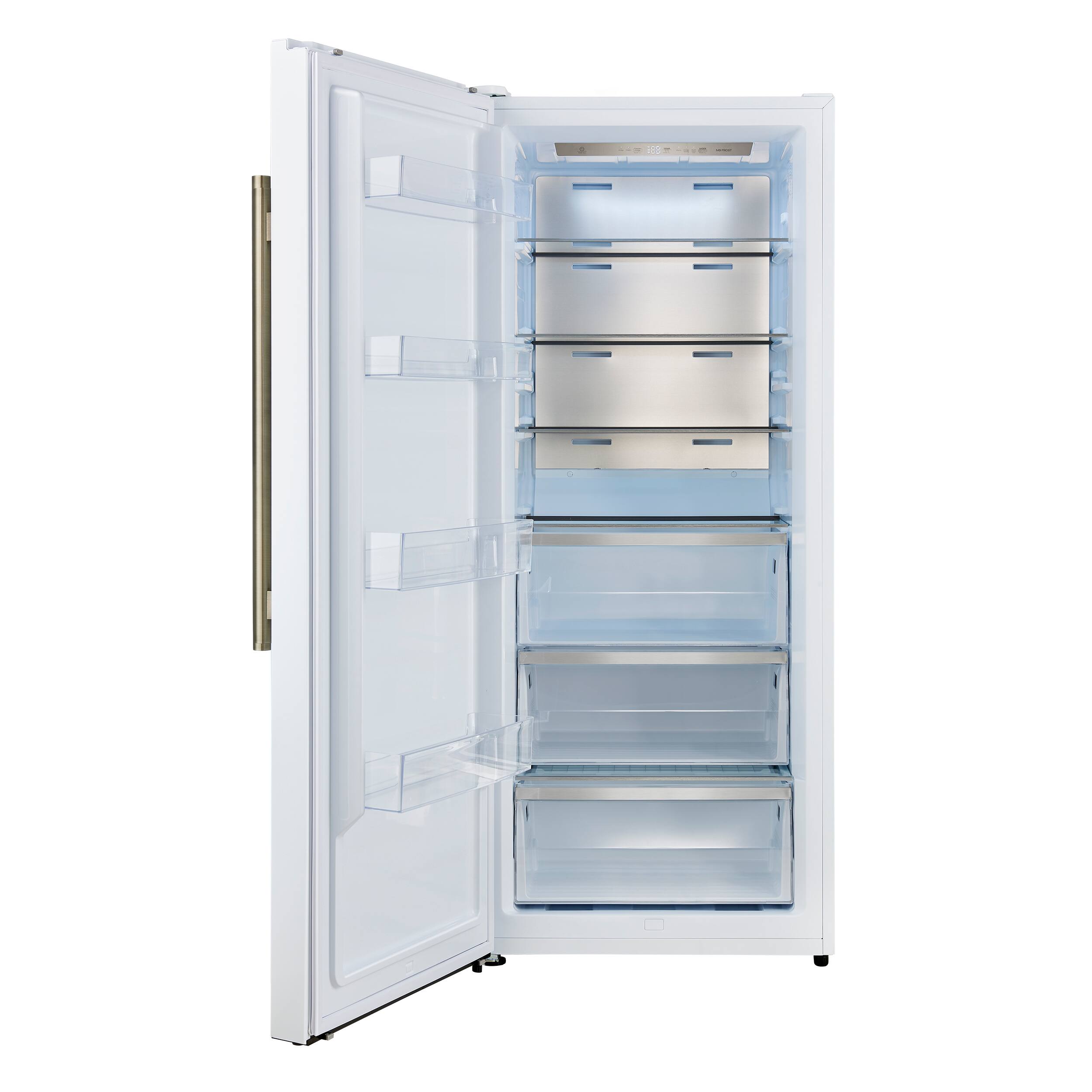 Alt View 4. Forno Appliances - Maderno 13.6 Cu. Ft. Left Swing Upright Convertible Freezer with Antique Brass Handles - White.