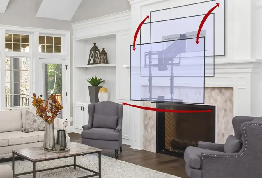 Alt View 17. MantelMount - Pull Down TV Wall Mount for Most 45" - 90" TVs - Black.